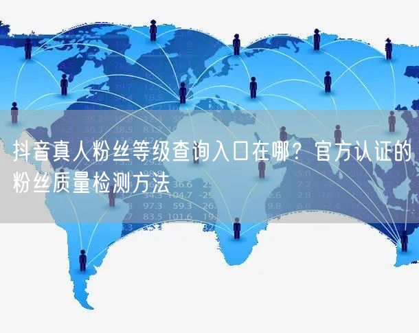 抖音真人粉丝等级查询入口在哪？官方认证的粉丝质量检测方法