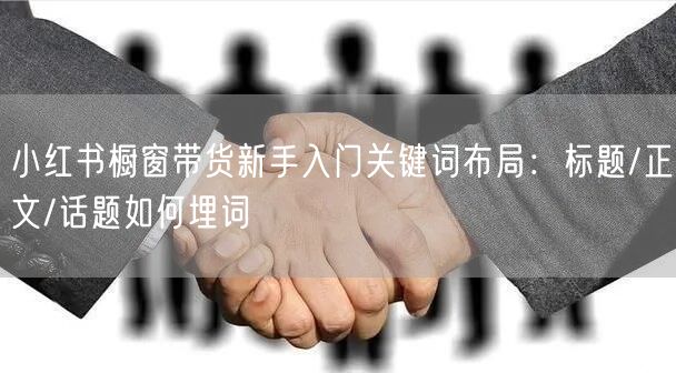 小红书橱窗带货新手入门关键词布局：标题/正文/话题如何埋词